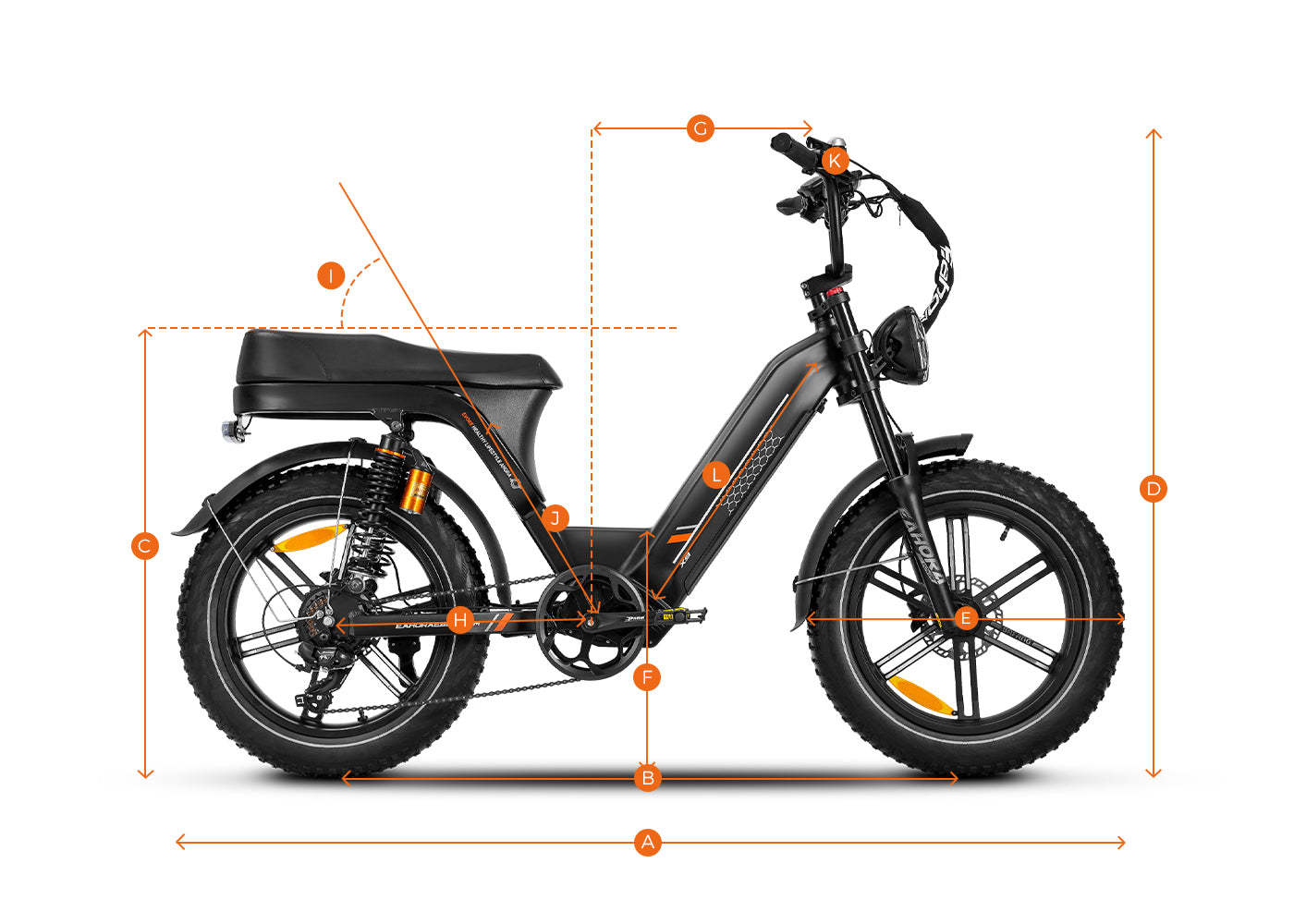 Electric Bike For Heavy Rider | Moped Style Electric Bike | Eahora X9