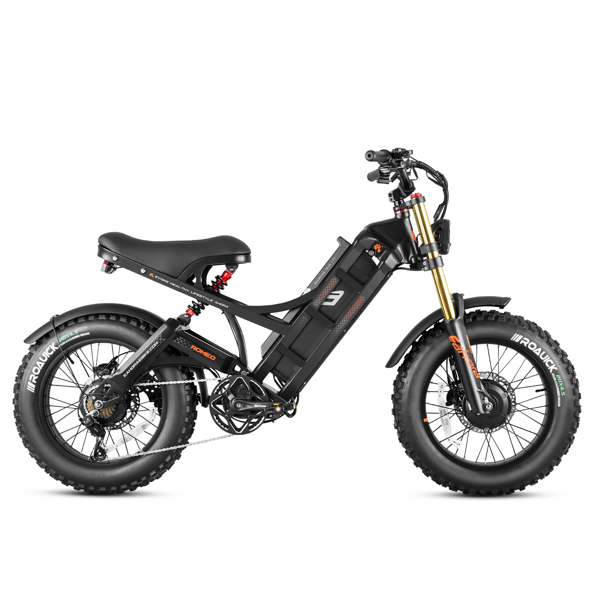 munro 2.0 electric bicycle Eahora Romeo II Electric Bike 28Mph 20" 52V 2500W AWD Full Suspension