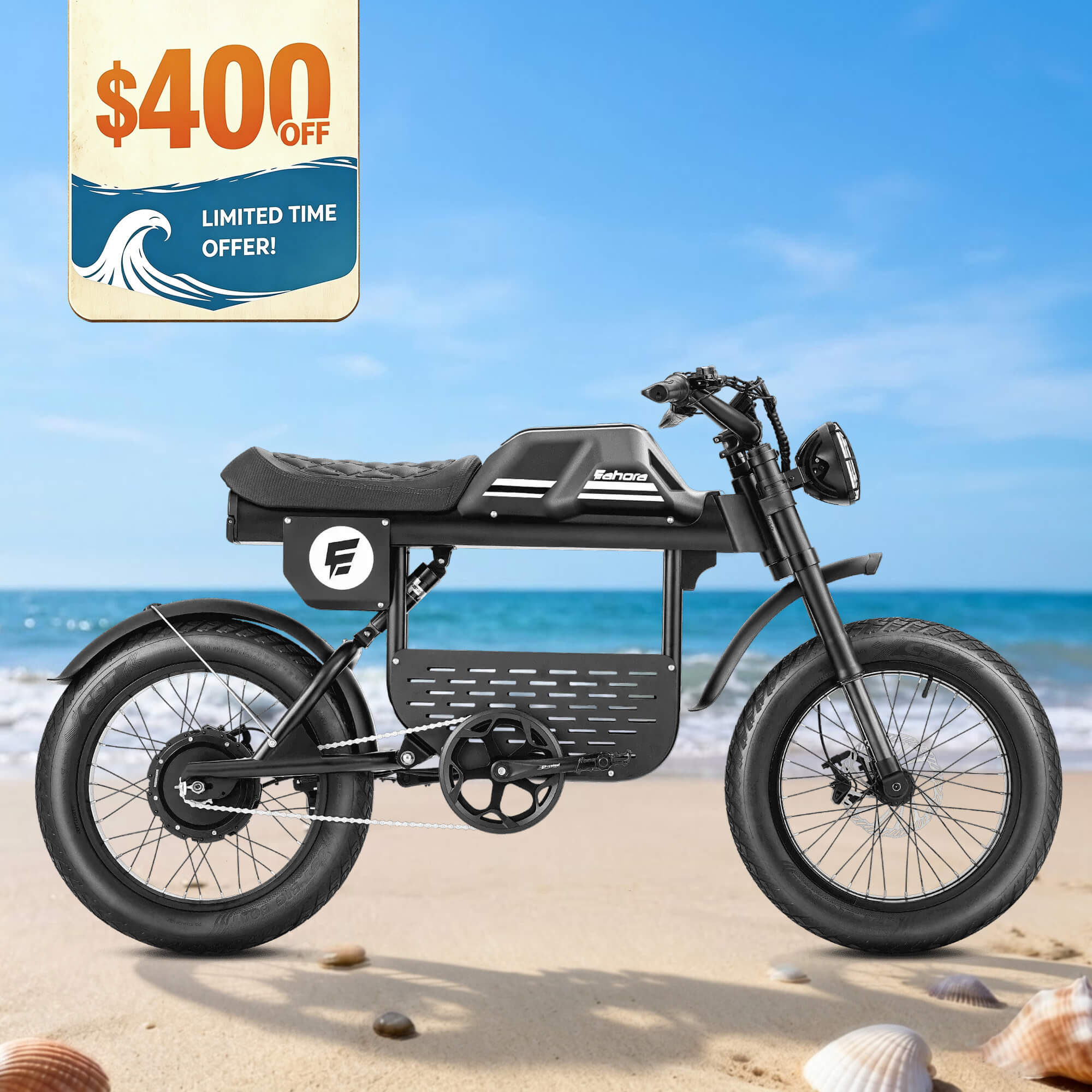 Eahora FT-01 electric bike with Summer Bike Sale promotion