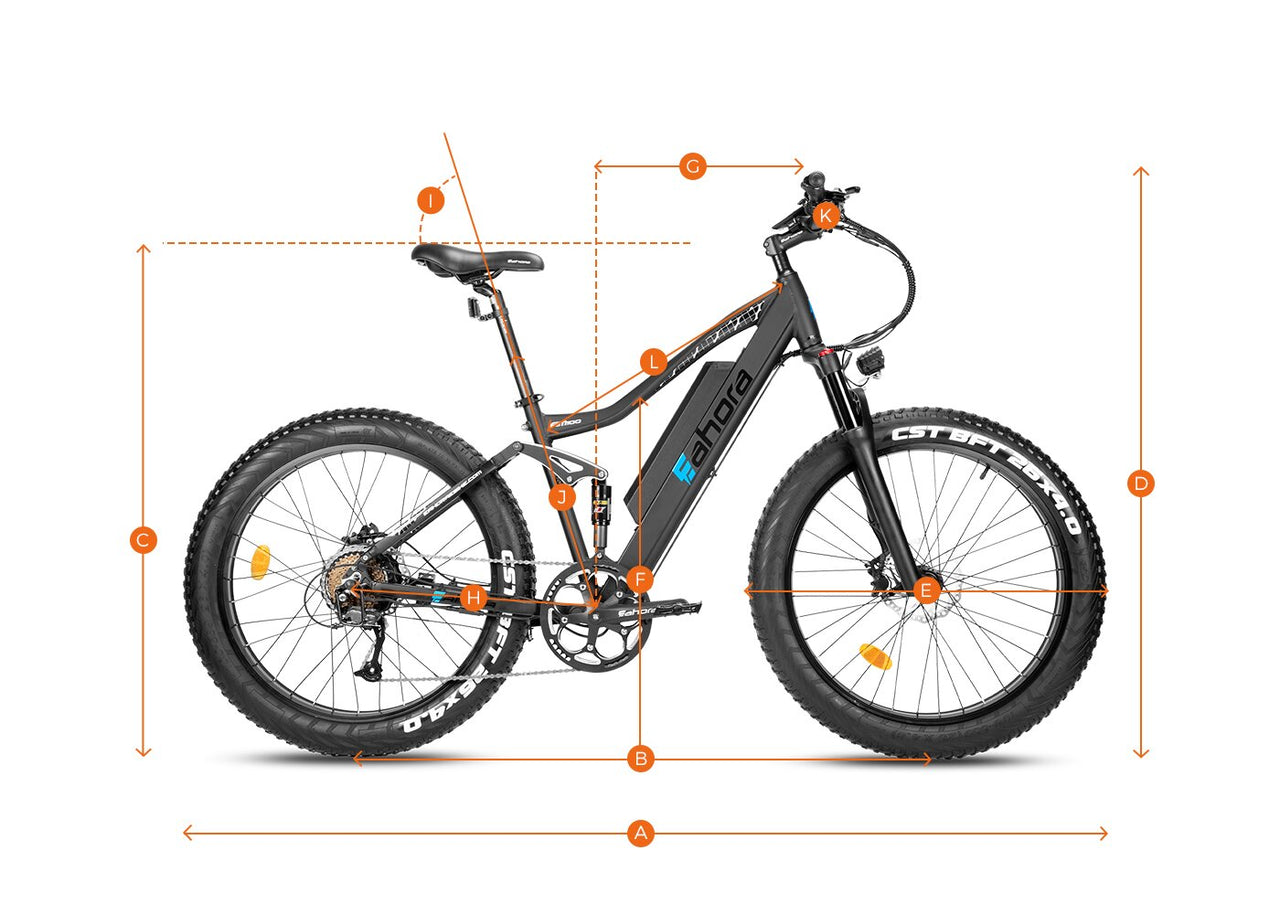 Fat Tire Electric Bike 750 Watt | Full Suspension Electric Mountain Bike | Eahora AM200