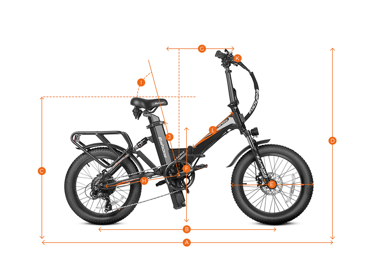 750W Folding Electric Bike | Step Thru Electric Bike | Eahora Azaria Step-Thru