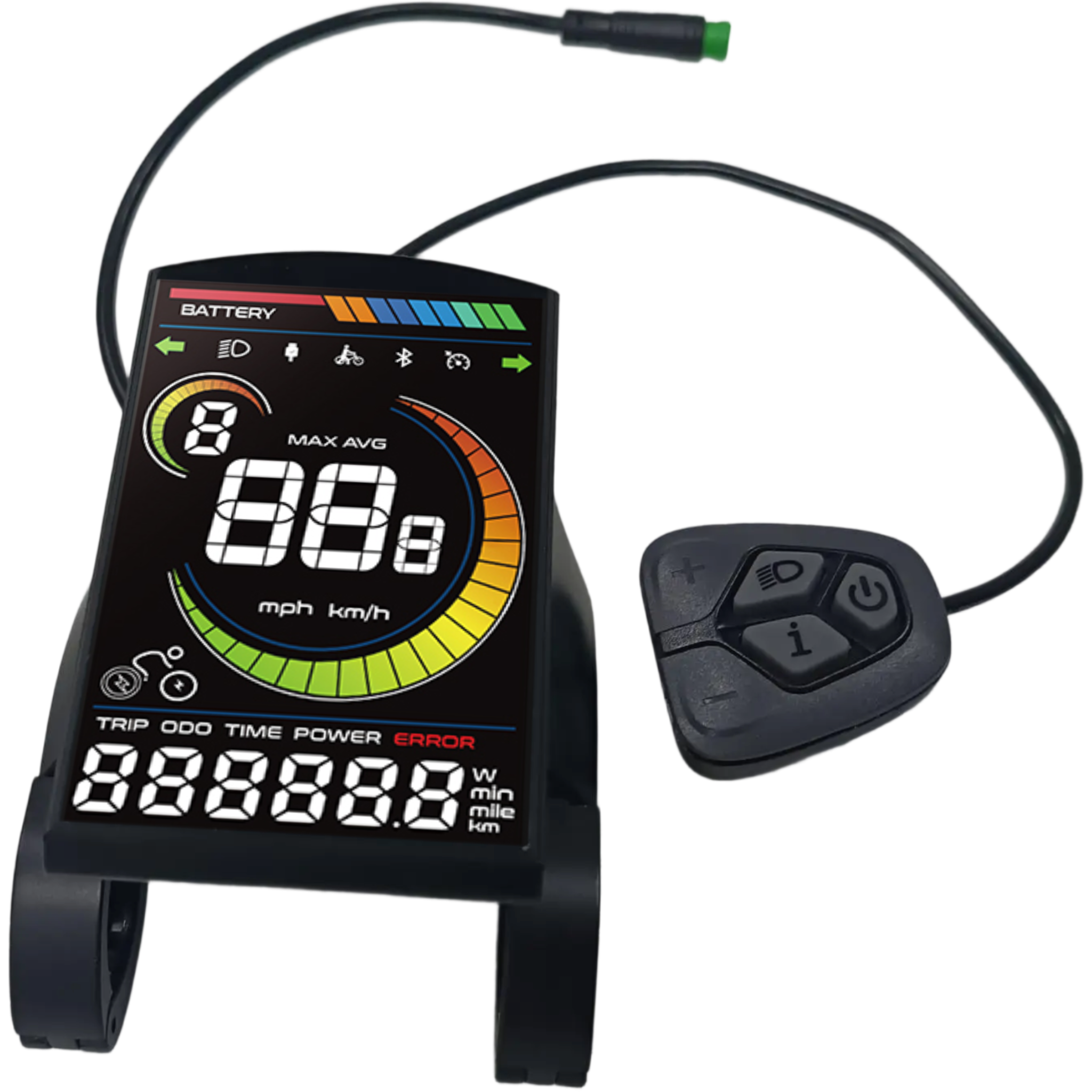 Colorful LCD Display For E-Bikes - High Resolution Screen With Multiple Modes | Easy Installation