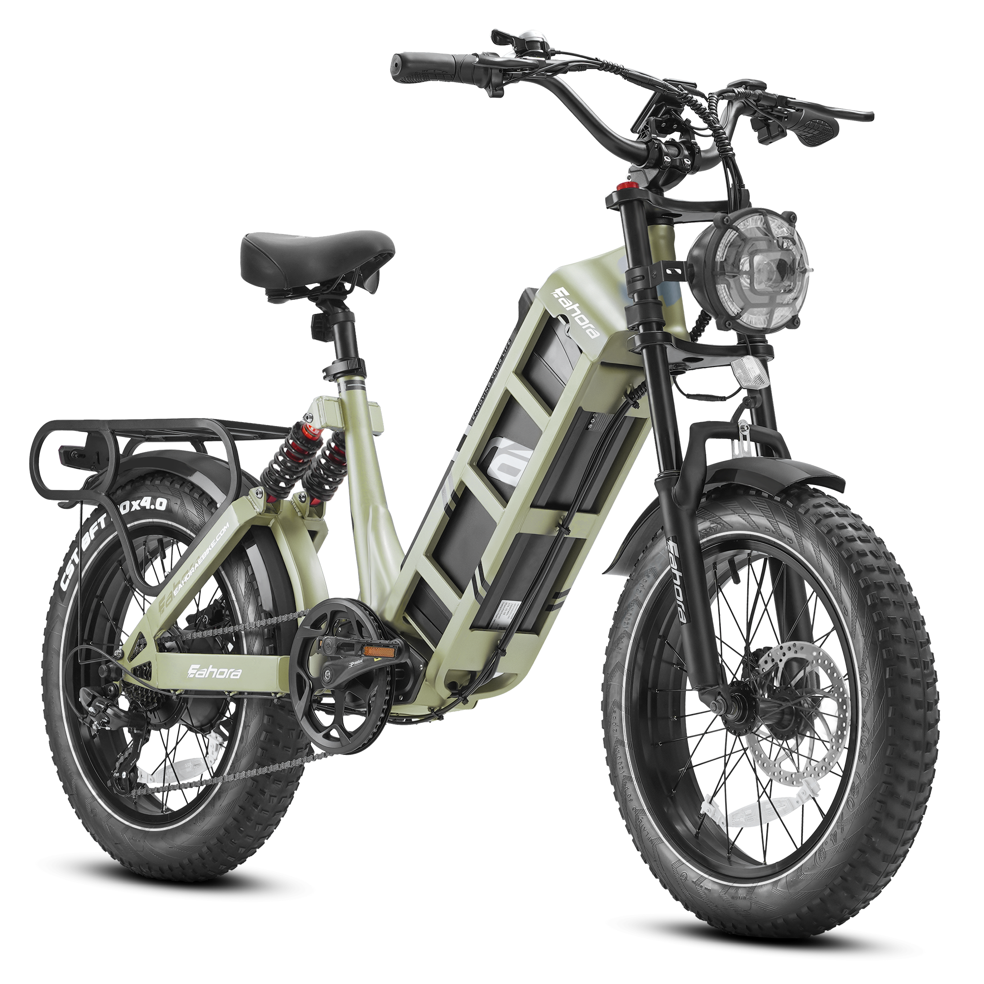 long range electric bicycle EBYCCO&GAMVIRE 24''/26'' V7 Bike Peak 2000W/3000W 52V 19.2Ah/32Ah 26" V7(52V/32AH/Peak 3000W) / White / Standard youll find yourself looking forward to each and every ride Eahora Juliet Electric Bike -