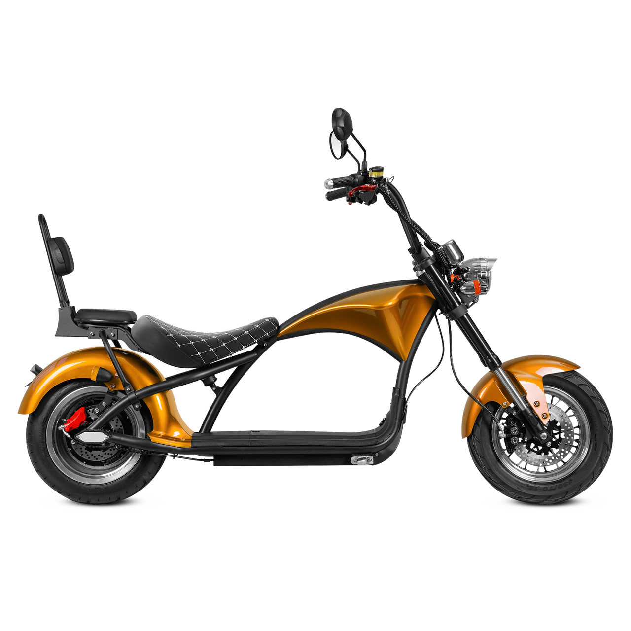 2000W Street Legal Scooters_Electric Scooter Seat_Eahora Two-seat M1_Flash Gold