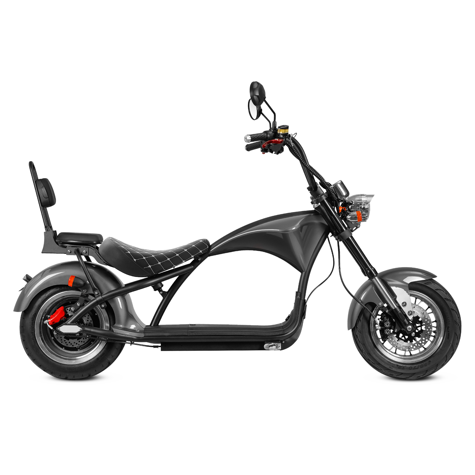 2000W Street Legal Scooters_Electric Scooter Seat_Eahora Two-seat M1_Black