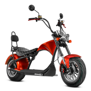 2000W Street Legal Scooters_Electric Scooter Seat_Eahora Two-seat M1_Electric Orange