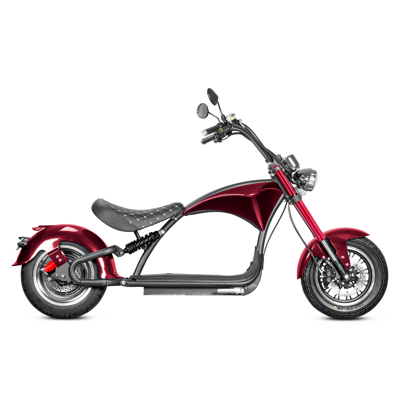 2000W Electric Chopper Scooter_Fat Tire Electric Scooter_Eahora Emars M1P_Garnet