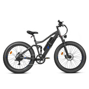 Eahora AM200 - 26" 750W 672WH Mountain Electric Bike - Full Suspension Fat-Tire eBike - 31MPH