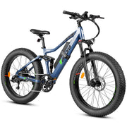 Eahora AM200 - 26" 750W 672WH Mountain Electric Bike - Full Suspension Fat-Tire eBike - 31MPH