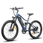 500W Mountain Electric Bike | Full Suspension Mountain eBike | Eahora AM100 (Blue)