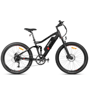 500W Mountain Electric Bike | Full Suspension Mountain eBike | Eahora AM100 (Red)