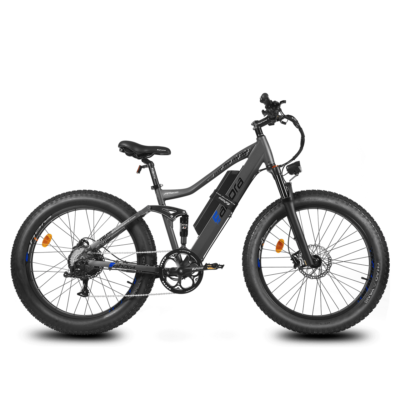 750W Mountain Electric Bike | Full Suspension Mountain eBike | Eahora AM200 (Black)
