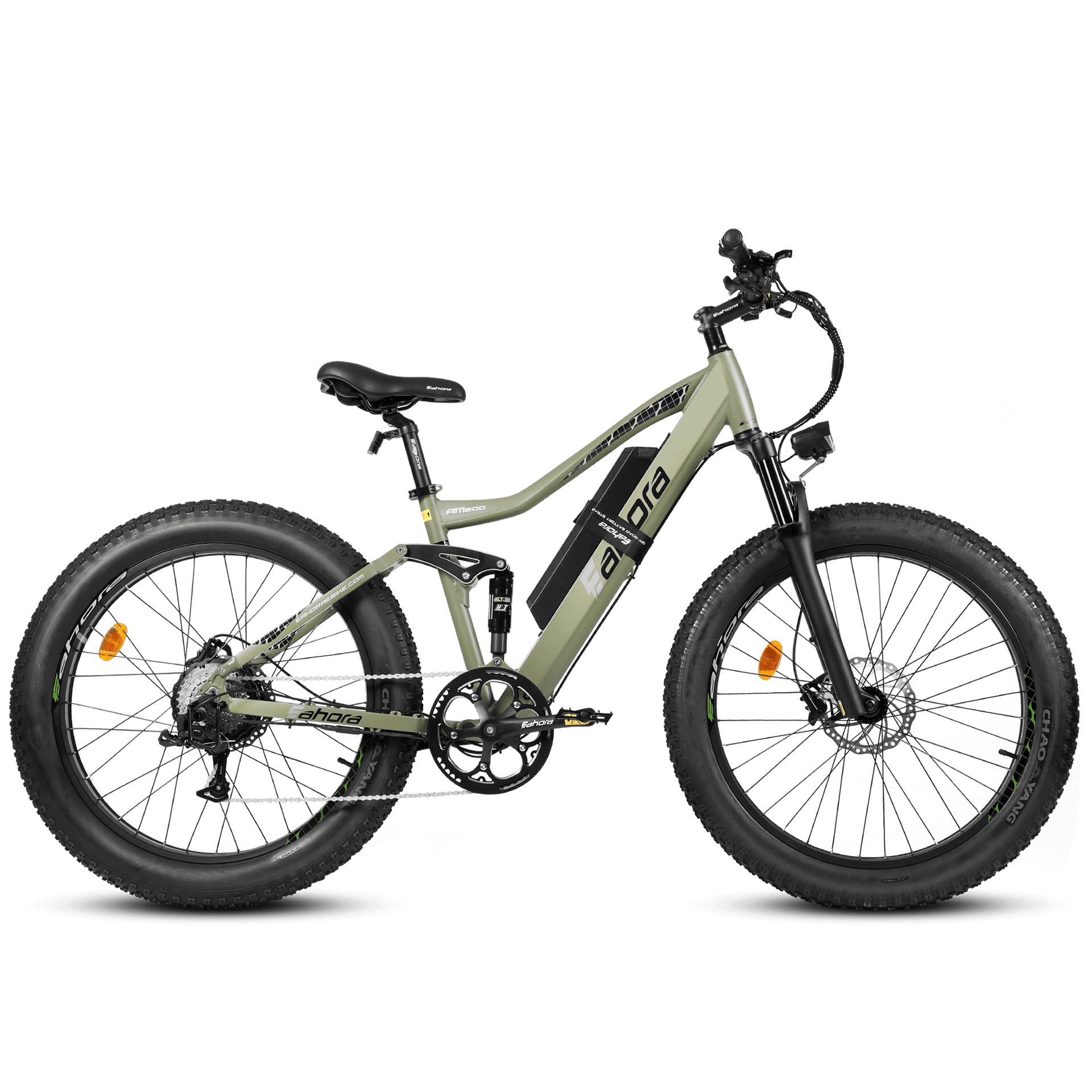 750W Mountain Electric Bike | Full Suspension Mountain eBike | Eahora AM200 (Green)