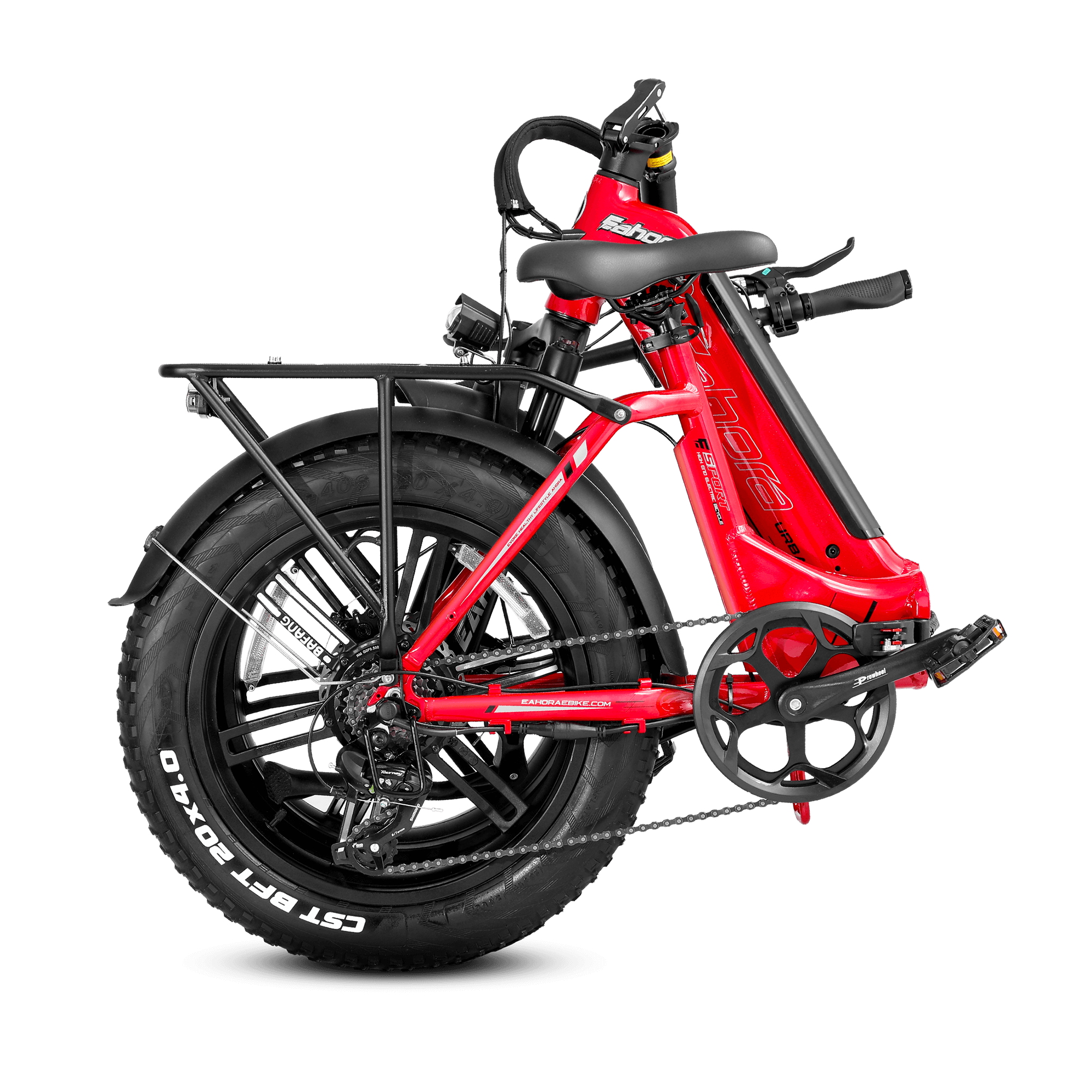500W Folding Electric Bike | Step Thru Electric Bike | Eahora Urban (Red)