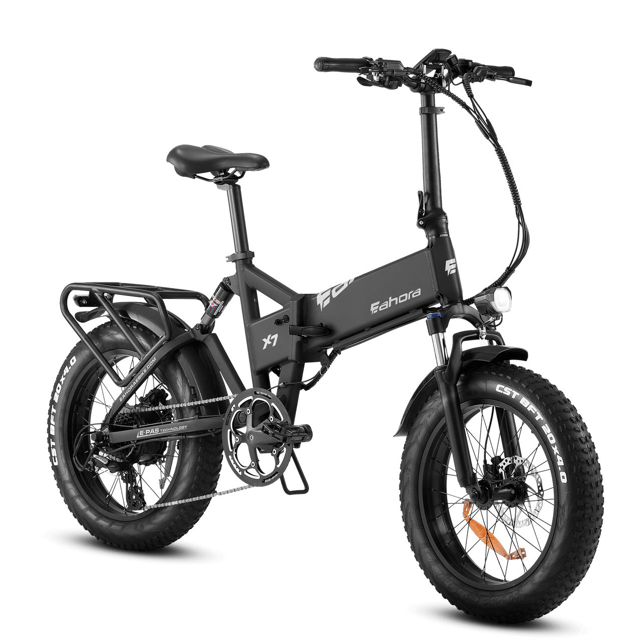 750w Folding Electric Bike | Folding Fat Tire Electric Bike | Eahora X7 Special (Black)