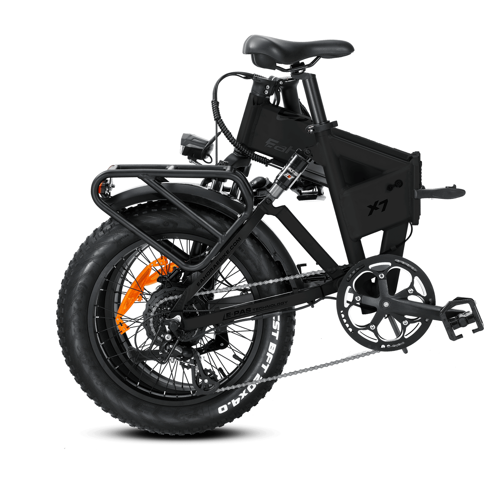 750w Folding Electric Bike | Folding Fat Tire Electric Bike | Eahora X7 Special (Black)