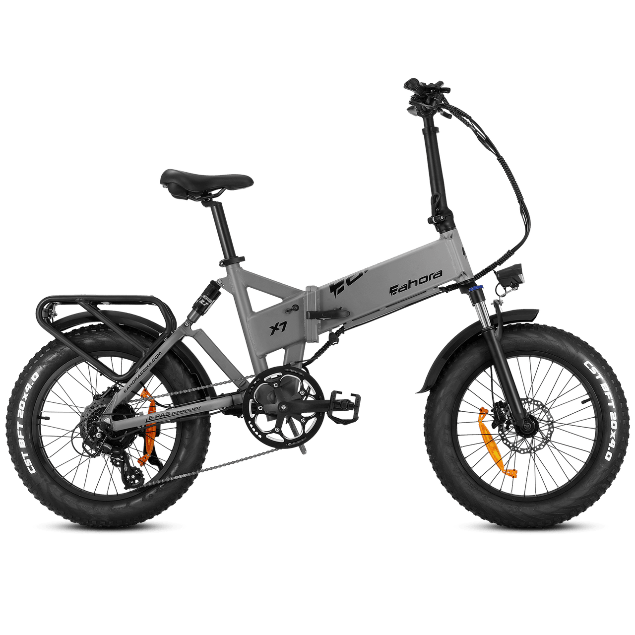 750w Folding Electric Bike | Folding Fat Tire Electric Bike | Eahora X7 Special (Grey)