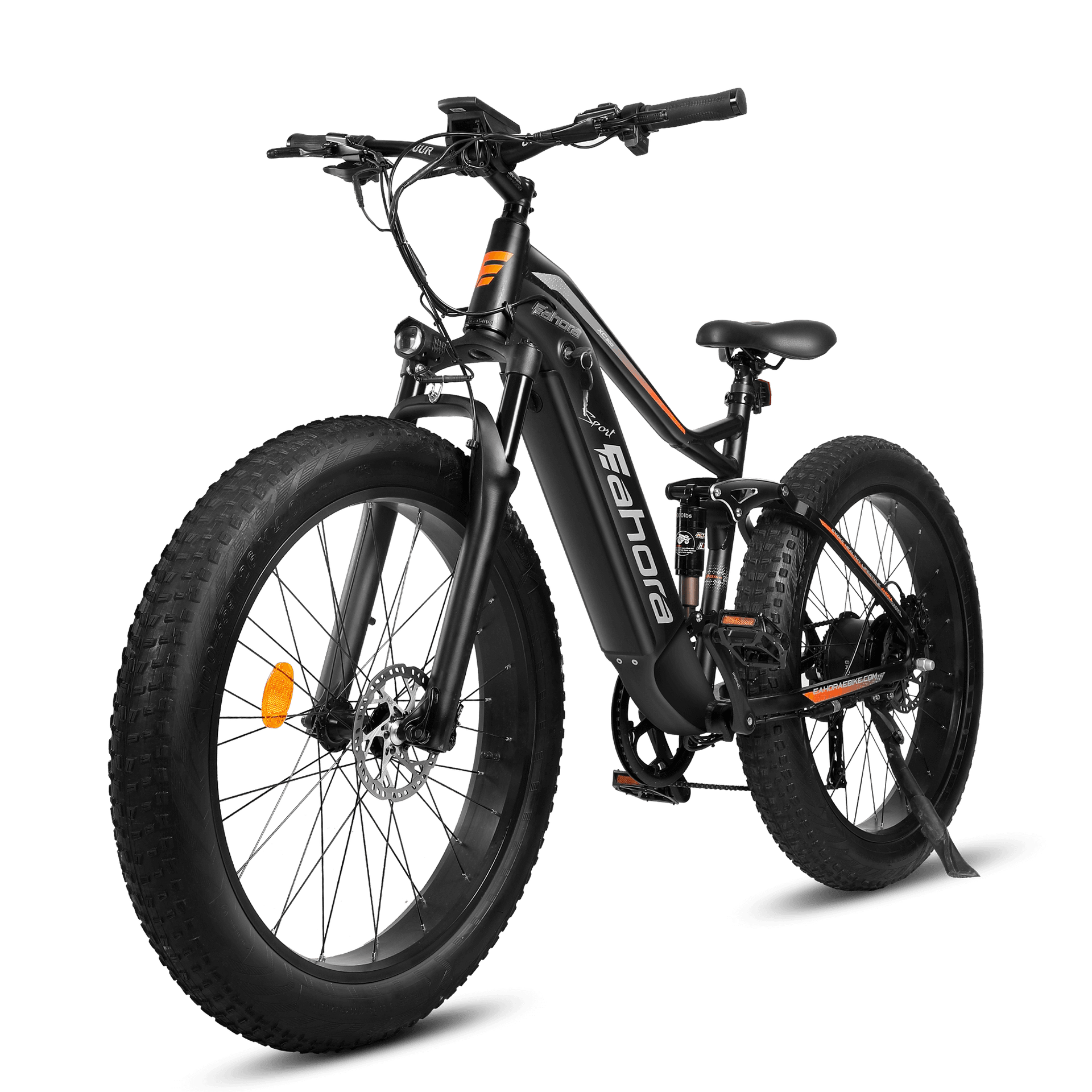 750W Electric Bike | Full Suspension Electric Mountain Bike | Eahora XC300 Max (Black)