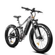 750W Electric Bike | Full Suspension Electric Mountain Bike | Eahora XC300 (Grey)