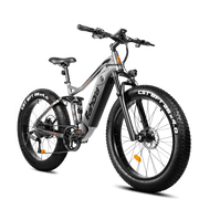 750W Electric Bike | Full Suspension Electric Mountain Bike | Eahora XC300 Max (Gray)